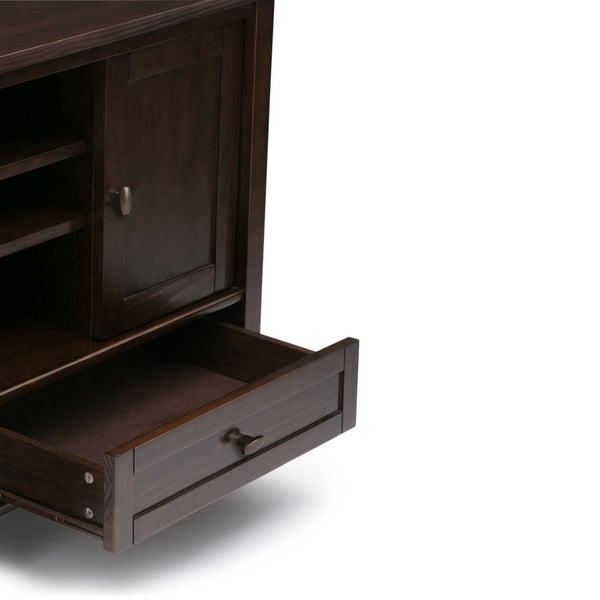 English Elm Warm Shaker Tv Media Stand - Handcrafted Tobacco Brown With Ample Storage & Timeless Design B136P159720-GIGA