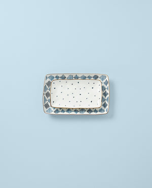 Lenox Blue Bay 2-Piece Nesting Platter Set Blue, WHITE PORCELAIN 893673