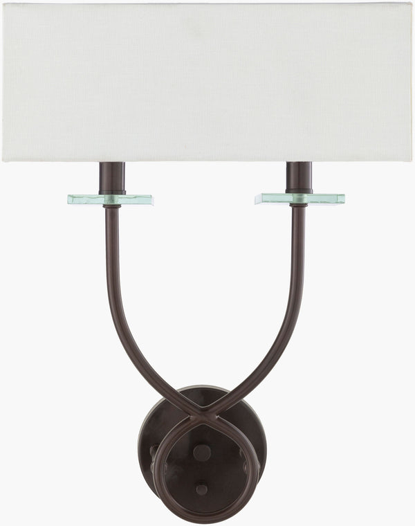 Surya Livi Wall Sconce Lighting Fixture - 18" Tall Durable Metal Design For Stylish Home Ambiance Fixture, Metallic ,Bronze Iron Lvi-001