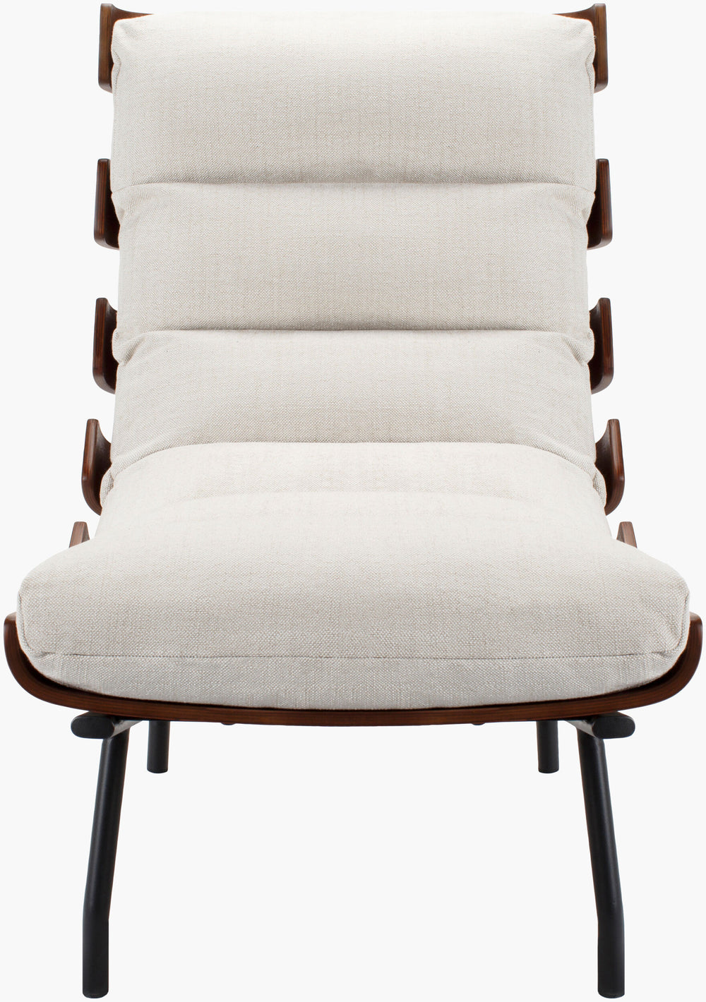 Surya Laval Modern 35"H Accent Chair - Stylish, Durable, And Elegant Design For Sophisticated Spaces Upholstery, Oatmeal,Base, Black Polyester,Linen,Iron,Polybeads,Foam Lvl-001