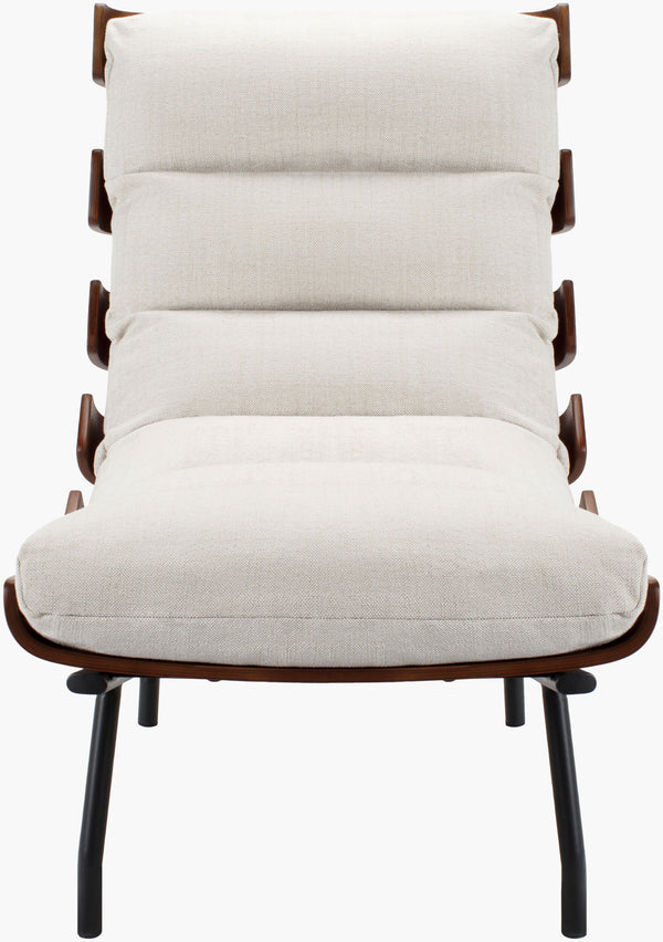 Surya Laval Modern 35"H Accent Chair - Stylish, Durable, And Elegant Design For Sophisticated Spaces Upholstery, Oatmeal,Base, Black Polyester,Linen,Iron,Polybeads,Foam Lvl-001
