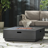 Christopher Knight Home® - Noble House - Wellington Outdoor 50,000 Btu Square Fire Pit (No Tank Holder)