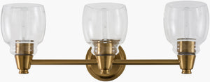Livabliss Levene Iron and Glass Wall Sconce Industrial Vanity Light for Bathroom or Hallway LVN-002