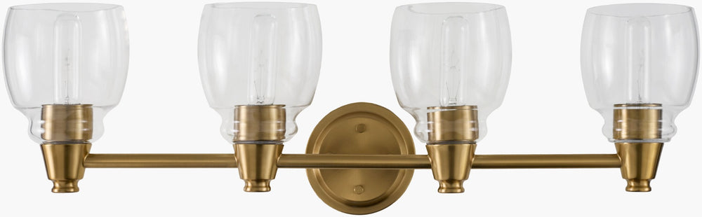 Livabliss Levene Wrought Iron Wall Sconce with Glass Shade for Entryway or Living Room LVN-003