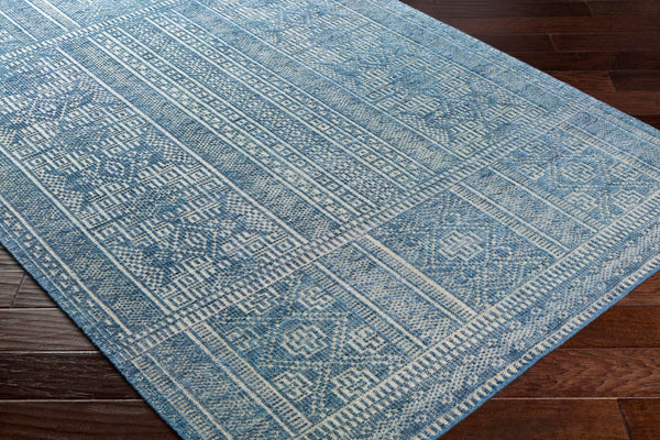 Surya Livorno Hand Made 2'6" X 8' Rug - Timeless Wool & Viscose Design For Elegant Home Décor Upgrade Blue Viscose,Wool Lvn2300-268