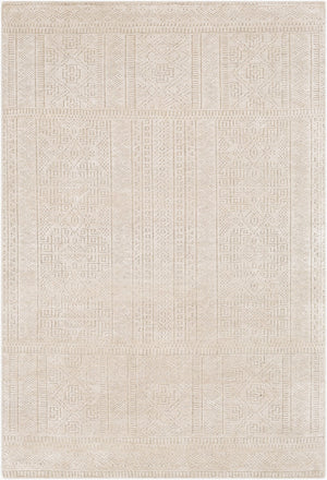 Surya Livorno Hand Made 2'6" X 8' Rug - Timeless Wool & Viscose Design For Elegant Home Décor Upgrade Beige Viscose,Wool Lvn2303-23