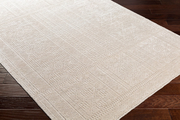 Surya Livorno Hand Made 2'6" X 8' Rug - Timeless Wool & Viscose Design For Elegant Home Décor Upgrade Beige Viscose,Wool Lvn2303-23