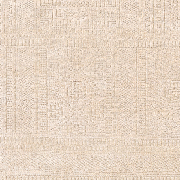 Surya Livorno Hand Made 2'6" X 8' Rug - Timeless Wool & Viscose Design For Elegant Home Décor Upgrade Beige Viscose,Wool Lvn2303-23