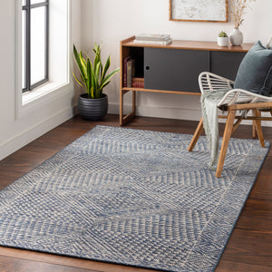 Livorno LVN-2304 12' x 15' Handmade Rug LVN2304-1215  Dark Blue, White, Charcoal Surya