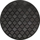 Nourison Easy Care NES01 Machine Made Flat Weave Solid Border Indoor/Outdoor Modern Outdoor Rug Charcoal Black, Charcoal Black 84% Polypropylene,16% Polyester 99446934826