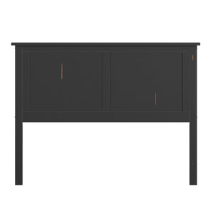 Homelegance By Top-Line Lando Mission Panel Wood Headboard Black Rubberwood