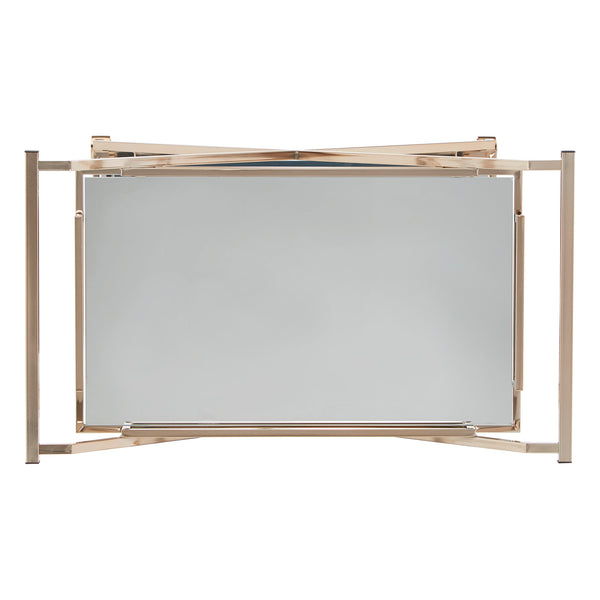 Homelegance By Top-Line Ronnie Champagne Gold Bar Cart Champagne Gold Metal