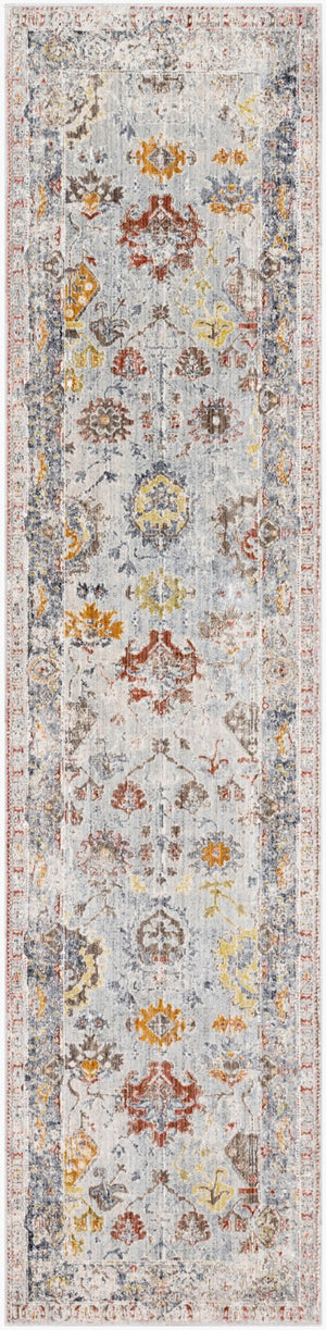 Livabliss Liverpool Traditional Machine Woven Area Rug with High Low Pile Texture for Entryways Black, Gray 2'7" x 10'2" LVP2300-27103