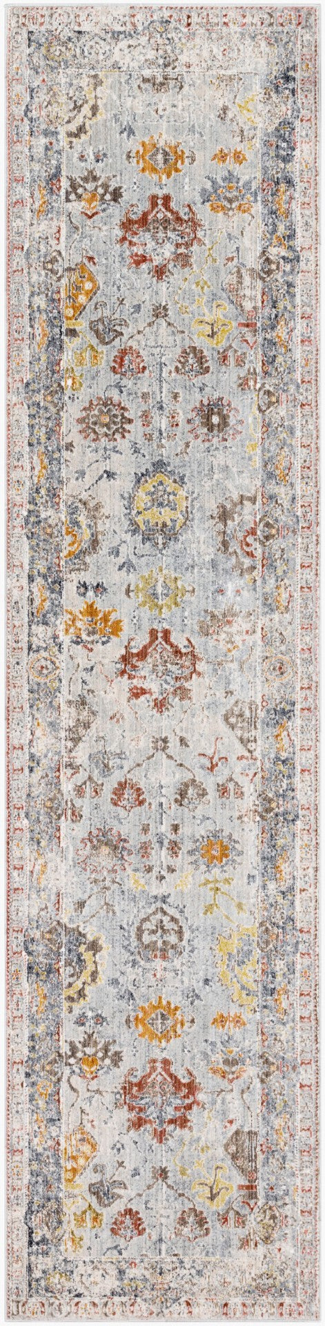 Livabliss Liverpool Traditional Machine Woven Area Rug with High Low Pile Texture for Entryways Black, Gray 2'7" x 10'2" LVP2300-27103
