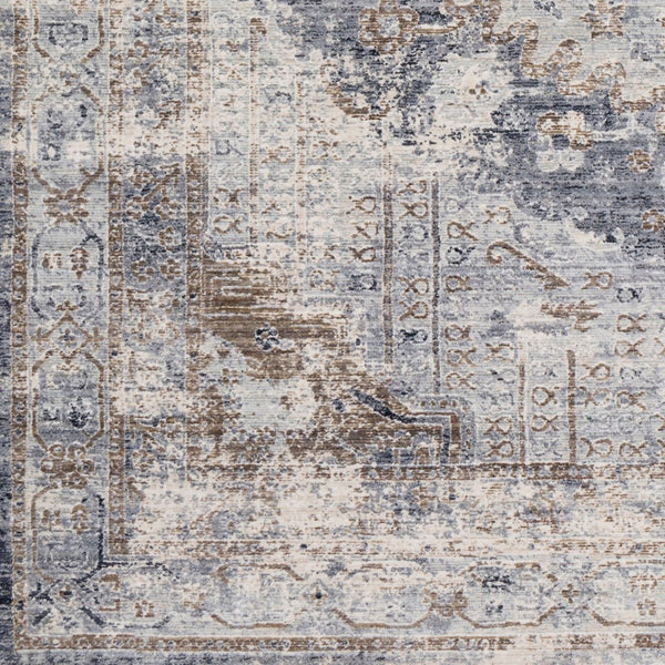 Livabliss Liverpool Traditional Pattern Runner Rug Polypropylene Blend for Hallways and Entryways Black, Gray 2'7" x 10'2" LVP2301-27103