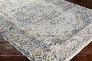 Livabliss Liverpool Traditional Area Rug Machine Woven Polypropylene High Low Pile Entryway Accent Black, Gray 3'11" x 5'7" LVP2302-31157