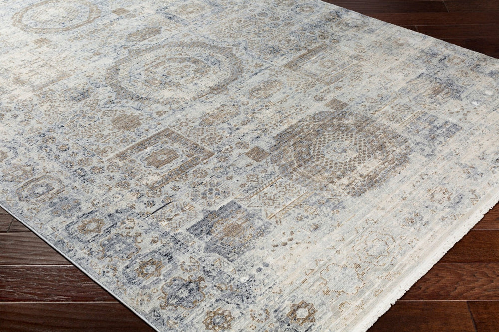 Livabliss Liverpool Traditional Machine Woven Accent Rug Soft Polyester Blend for Entryway or Bedroom Black, Gray 8'10" x 13'1" LVP2304-9131