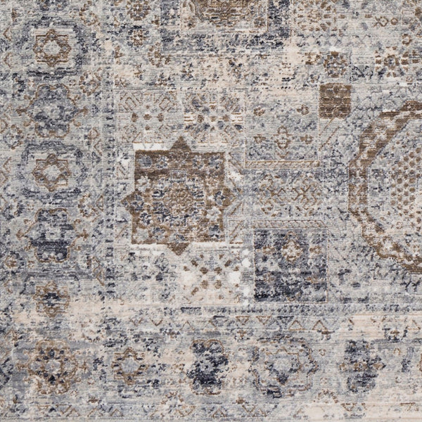 Livabliss Liverpool Traditional Machine Woven Accent Rug Soft Polyester Blend for Entryway or Bedroom Black, Gray 8'10" x 13'1" LVP2304-9131
