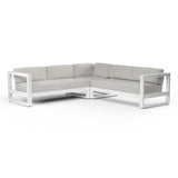 Newport Sectional in Cast Silver, No Welt SW4801-SEC-SLV-STKIT Sunset West