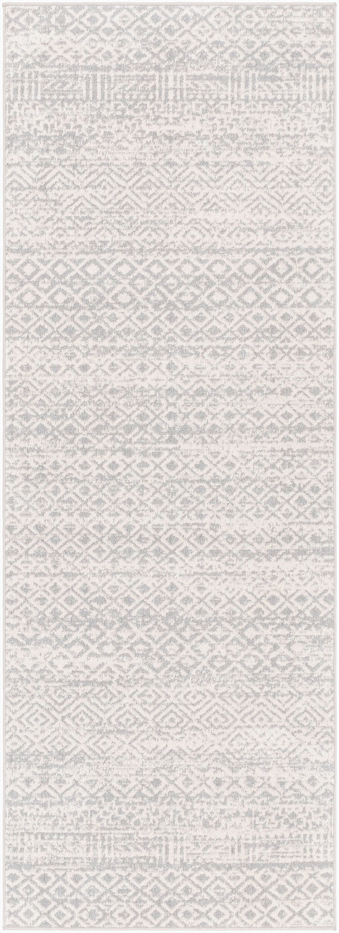 Livabliss Lavadora Lvr-2319 Bohemian Global Machine Woven Polyester Runner Rug for Hallways Gray, Light Gra 2'7" x 7'3" LVR2319-2773