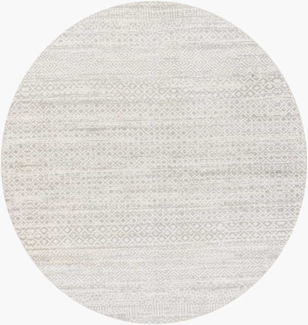 Livabliss Lavadora Lvr-2319 Bohemian Global Machine Woven Polyester Runner Rug for Hallways Gray, Light Gra 6'7" x 6'7" LVR2319-67RD
