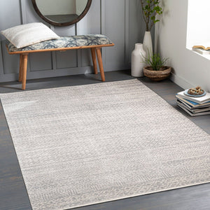 Livabliss Lavadora Lvr-2319 Bohemian Global Machine Woven Polyester Runner Rug for Hallways Gray, Light Gra 5'3" x 7' LVR2319-537