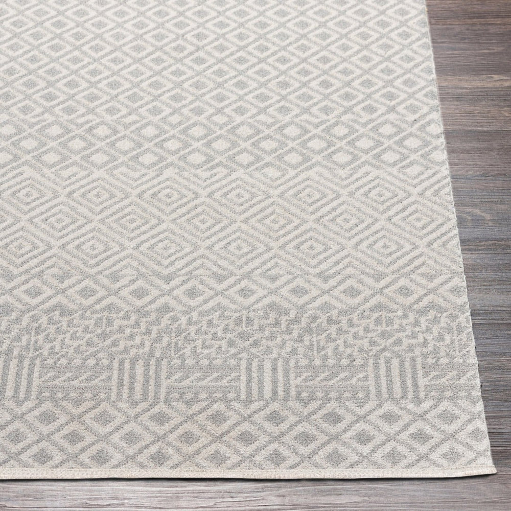 Livabliss Lavadora Machine Woven Polyester Area Rug Bohemian Global Pattern for Living Rooms Gray, Light Gra 6'7" x 6'7" LVR2321-67RD