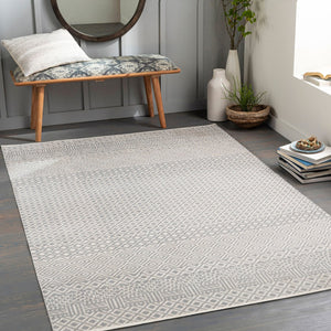 Livabliss Lavadora Machine Woven Polyester Area Rug Bohemian Global Pattern for Living Rooms Gray, Light Gra 9'2" x 12' LVR2321-9312