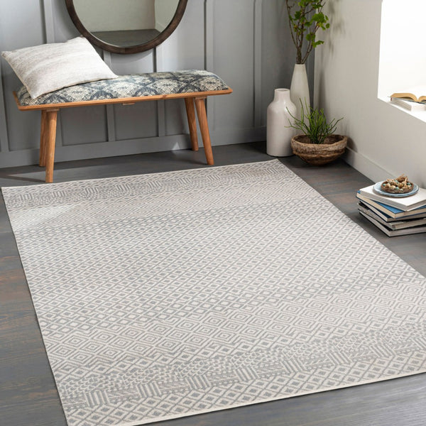 Livabliss Lavadora Machine Woven Polyester Area Rug Bohemian Global Pattern for Living Rooms Gray, Light Gra 9'2" x 12' LVR2321-9312