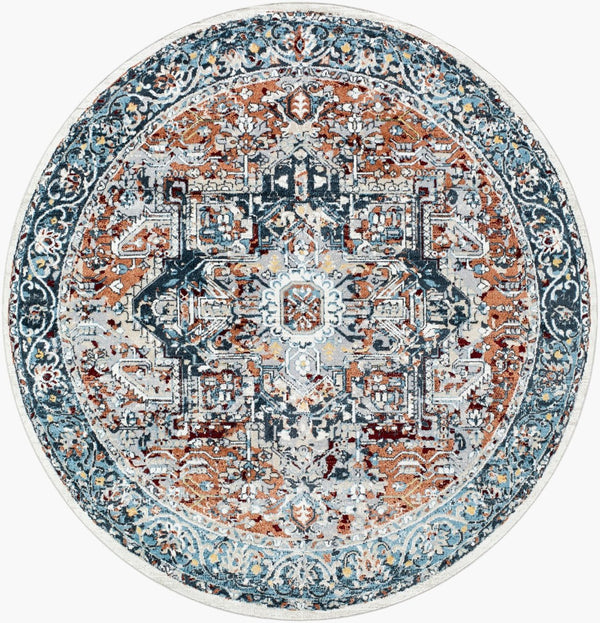 Livabliss Lavadora Machine Woven Polyester Area Rug Low Pile Traditional Pattern for Any Room LVR2323-67RD