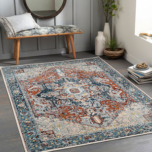Livabliss Lavadora Machine Woven Polyester Area Rug Low Pile Traditional Pattern for Any Room LVR2323-67RD