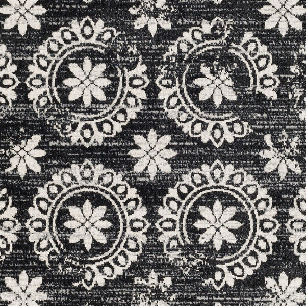 Livabliss Lavadora Traditional Polyester Area Rug Low Pile Woven Accent for Living Room Floors Black, Gray 5'3" x 7' LVR2325-537