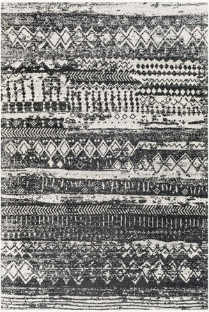 Livabliss Lavadora Machine Woven Polyester Area Rug Bohemian Global Pattern for Living Dining Rooms Black, Gray 9'2" x 12' LVR2330-9312