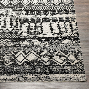 Livabliss Lavadora Machine Woven Polyester Area Rug Bohemian Global Pattern for Living Dining Rooms Black, Gray 9'2" x 12' LVR2330-9312