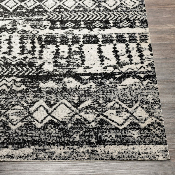 Livabliss Lavadora Machine Woven Polyester Area Rug Bohemian Global Pattern for Living Dining Rooms Black, Gray 9'2" x 12' LVR2330-9312