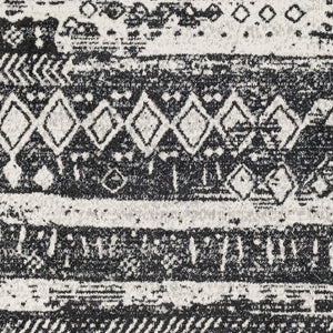 Livabliss Lavadora Machine Woven Polyester Area Rug Bohemian Global Pattern for Living Dining Rooms Black, Gray 9'2" x 12' LVR2330-9312