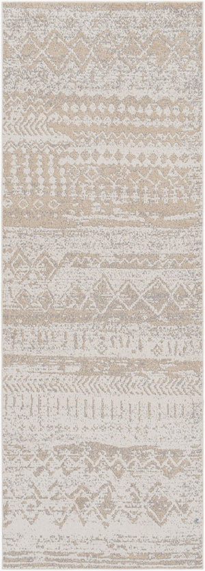 Livabliss Lavadora Bohemian Global Runner Rug Machine Woven Polyester Low Pile Hallway Accent Light Gray, Lig 2'7" x 7'3" LVR2331-2773