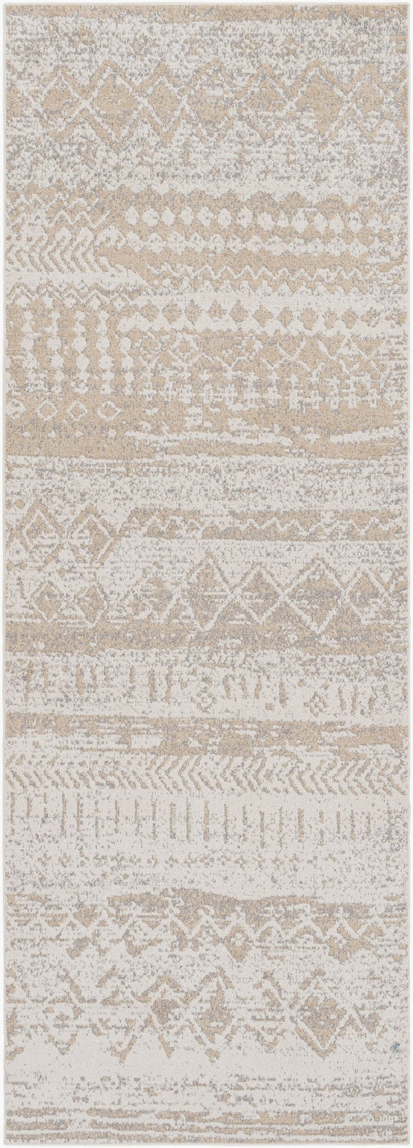 Livabliss Lavadora Bohemian Global Runner Rug Machine Woven Polyester Low Pile Hallway Accent Light Gray, Lig 2'7" x 7'3" LVR2331-2773