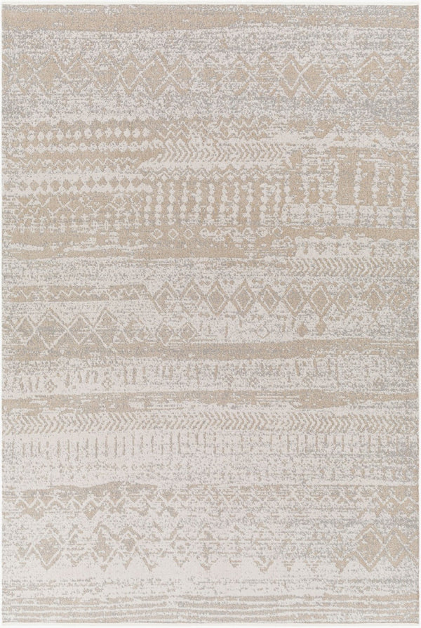 Livabliss Lavadora Bohemian Global Runner Rug Machine Woven Polyester Low Pile Hallway Accent Light Gray, Lig 9'2" x 12' LVR2331-9312