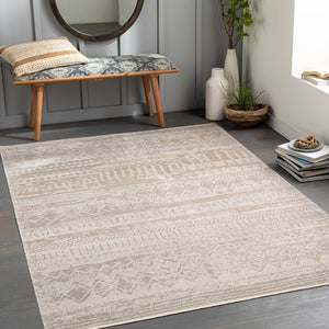 Livabliss Lavadora Bohemian Global Runner Rug Machine Woven Polyester Low Pile Hallway Accent Light Gray, Lig 9'2" x 12' LVR2331-9312