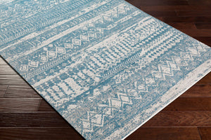Livabliss Lavadora Machine Woven Polyester Area Rug Global Pattern for Living or Dining Rooms Blue, Gray 6'7" x 9' LVR2332-679