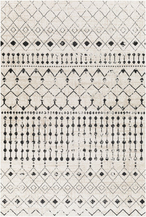 Livabliss Lavadora Machine Woven Polyester Runner Rug Global Pattern for Hallways and Entryways Black, Gray 9'2" x 12' LVR2336-9312