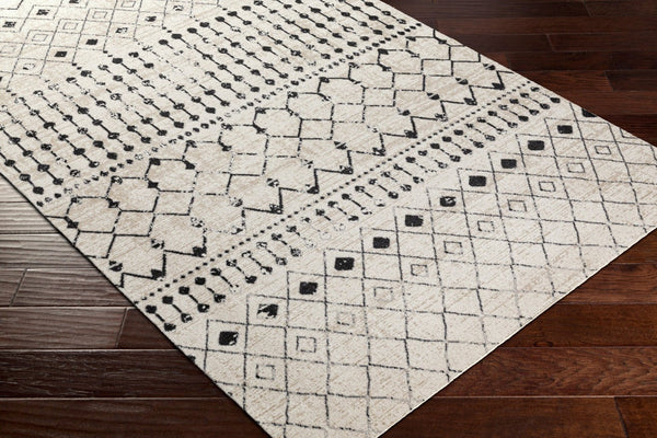 Livabliss Lavadora Machine Woven Polyester Runner Rug Global Pattern for Hallways and Entryways Black, Gray 2'7" x 7'3" LVR2336-2773