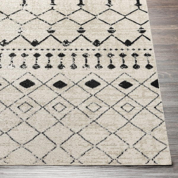 Livabliss Lavadora Machine Woven Polyester Runner Rug Global Pattern for Hallways and Entryways Black, Gray 2'7" x 7'3" LVR2336-2773