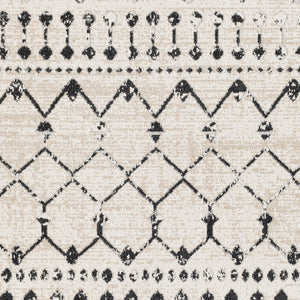 Livabliss Lavadora Machine Woven Polyester Runner Rug Global Pattern for Hallways and Entryways Black, Gray 2'7" x 7'3" LVR2336-2773