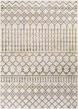 Livabliss Lavadora Machine Woven Bohemian Global Polyester Area Rug for Living Room or Bedroom Sage, Mustard 6'7" x 9' LVR2337-679