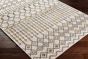 Livabliss Lavadora Machine Woven Bohemian Global Polyester Area Rug for Living Room or Bedroom Sage, Mustard 6'7" x 9' LVR2337-679