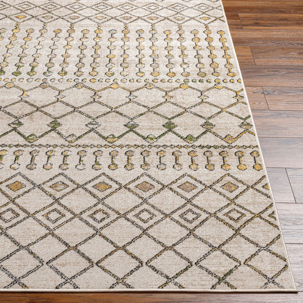 Livabliss Lavadora Machine Woven Bohemian Global Polyester Area Rug for Living Room or Bedroom Sage, Mustard 6'7" x 9' LVR2337-679