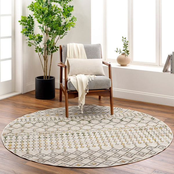 Livabliss Lavadora Machine Woven Bohemian Global Polyester Area Rug for Living Room or Bedroom Sage, Mustard 6'7" x 9' LVR2337-679