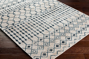 Livabliss Lavadora Global Pattern Polyester Woven Area Rug for Living Room or Entryway Ink Blue, Blue 6'7" x 6'7" LVR2338-67RD
